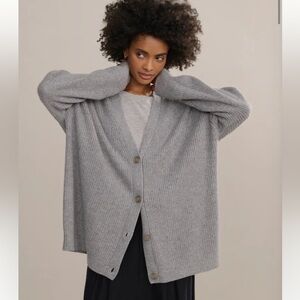 Jenni Kayne Cashmere Cocoon Cardigan in Heather Grey size Large